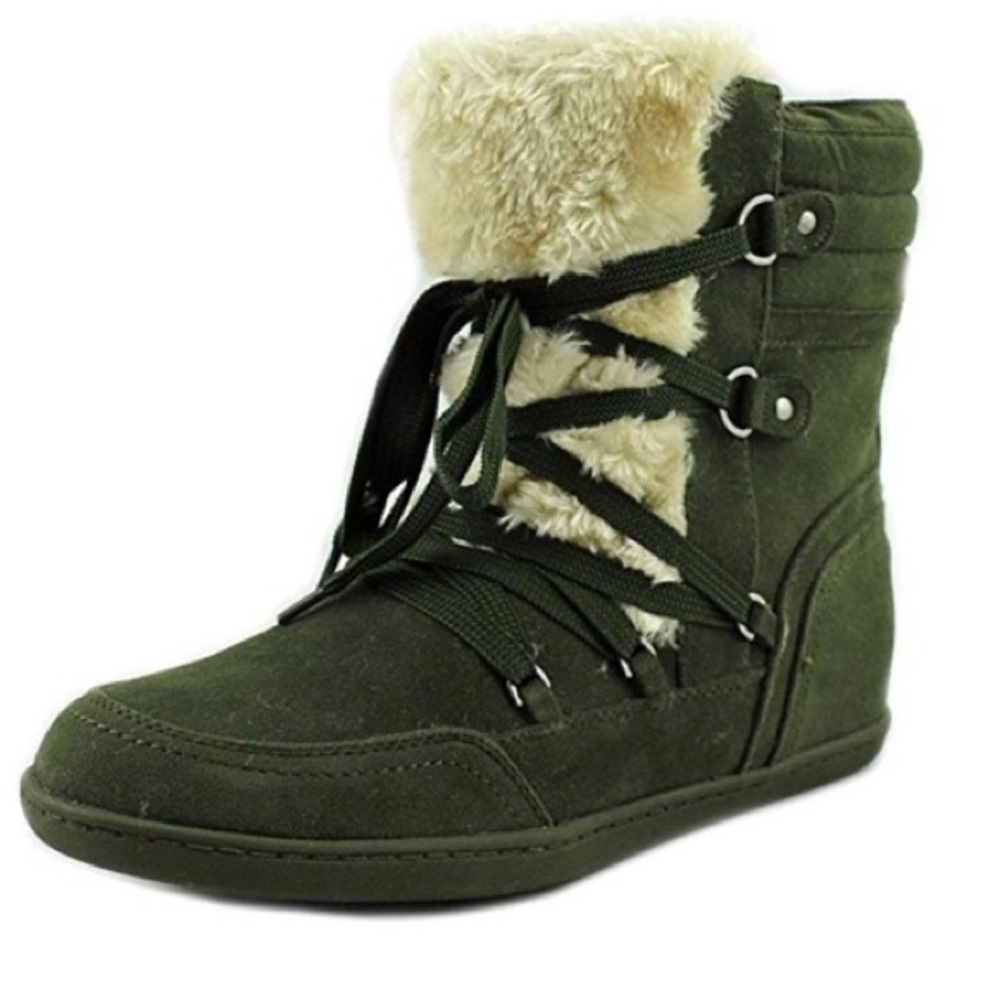 G by GUESS RYLA Faux-Fur-Trim Booties Women's Shoe